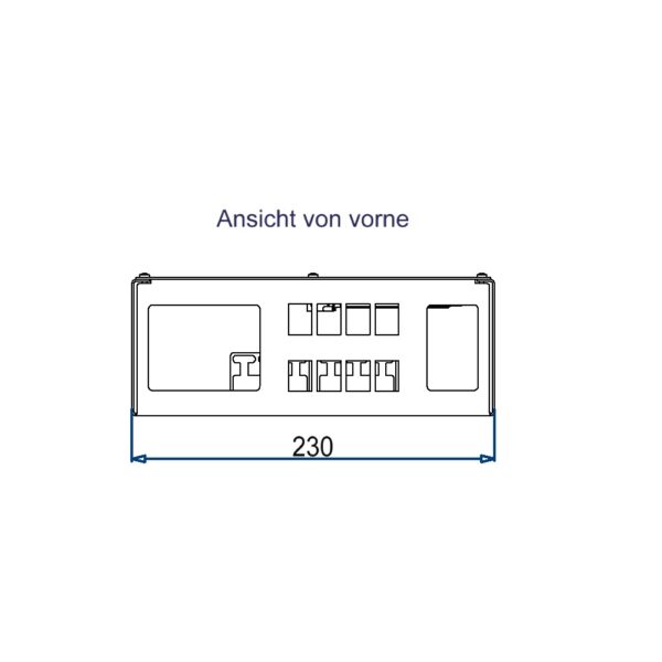 Produktbild MVT 150 083 SVZ  -  Aufputz Medienverteiler für 8 Keystone (19.4mm Ausschnitt)